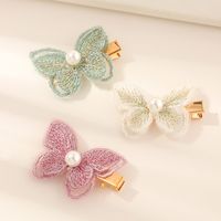 Gothic Style Retro Hand Embroidery Bow Duckbill Side Clip Wholesale main image 5