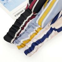 New Fashion Wild Stripes Cross Elastic Press Hairpin Fine Fabric Hair Accessories Wholesale main image 5