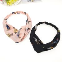 Korean Version Of Fashion Cartoon People Cloth Art Cross Loose Tendon Hair Headband Hairpin Wholesale main image 6