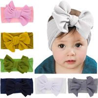 Fashion Children's Bowknot Rabbit Ears Newborn Nylon Headband  Wholesale main image 2