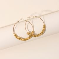 Style Ig Alliage Tricot Perles Miyuki Femmes Boucles D'oreilles Cerceau main image 4