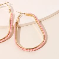 Fashion New Geometric U-shaped Rice Beads Hand-woven Women's Tide Niche Ethnic Style Earrings Jewelry main image 4