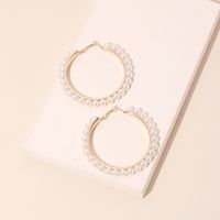 Fashion Exaggerated Geometric Big Circle Pearl Tide Fashion Earrings Ear Jewelry For Women main image 5
