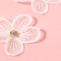 Retro Soft Cute Girl Chiffon Lace Flower Diamond Simple Earrings Wholesale Nihaojewelry main image 5