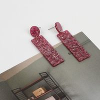 Longue Plaque Corée Boucles D&#39;oreilles Acryliques Simples Carrées En Gros Nihaojewelry main image 3