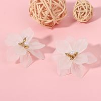Korea White Frosted Resin Flower Bohemian Style Earrings Wholesale Nihaojewelry main image 5