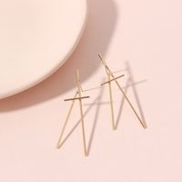 New Retro Triangle Irregular Earrings Abstract Letter  Earrings Wholesale Nihaojewelry main image 5