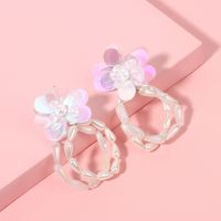 Glass Flower Earrings Korean Simple Geometric Circle Pearl Earrings Wholesale Nihaojewelry main image 1