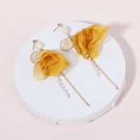 Simple Long Pearl Tassel Earrings Summer Flower Earrings Wholesale Nihaojewelry main image 6