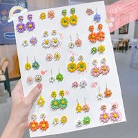 Korea's Hot Models Daisy Girl Simple Earrings Flower Earrings Wholesale Nihaojewelry main image 6