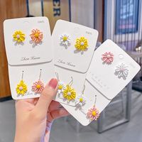 Korea's Hot Models Daisy Girl Simple Earrings Flower Earrings Wholesale Nihaojewelry main image 5