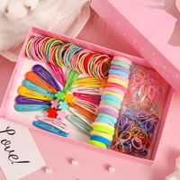 Korean Children's Simple Hair Clip Head Rope Box Set Baby Floret Clip Hair Rope Rubber Band Wholesale main image 5