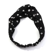 Korean The Fabric Wild Fairy Fruit Print Women's Hair Band Elastic Wide Side Hairpin Cross Hair Band sku image 3