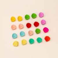 Simple Hairpin Fashion Candy Color Girl Clip Color Flower Braided Hair Clip Wholesale sku image 1