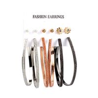 Hot-selling Geometric Oval Fashion Earrings Set For Women Wholesale sku image 1