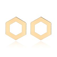 Nouveaux Accessoires De Boucles D&#39;oreilles Populaires Créatives Creuses Hexagonales Simples Et À La Mode En Gros Nihaojewelry sku image 1