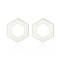 Nouveaux Accessoires De Boucles D&#39;oreilles Populaires Créatives Creuses Hexagonales Simples Et À La Mode En Gros Nihaojewelry sku image 2