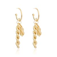 Simple Twist Chain Pendant Earrings Exaggerated Antique Metal Earrings Wholesale Nihaojewelry sku image 1