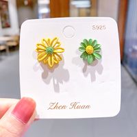 Korea's Hot Models Daisy Girl Simple Earrings Flower Earrings Wholesale Nihaojewelry sku image 27