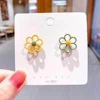 Korea's Hot Models Daisy Girl Simple Earrings Flower Earrings Wholesale Nihaojewelry sku image 30