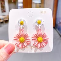 Korea's Hot Models Daisy Girl Simple Earrings Flower Earrings Wholesale Nihaojewelry sku image 42