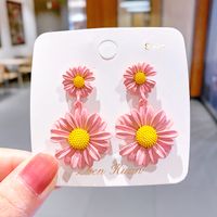 Korea's Hot Models Daisy Girl Simple Earrings Flower Earrings Wholesale Nihaojewelry sku image 44