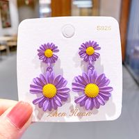 Korea's Hot Models Daisy Girl Simple Earrings Flower Earrings Wholesale Nihaojewelry sku image 46