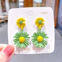 Korea's Hot Models Daisy Girl Simple Earrings Flower Earrings Wholesale Nihaojewelry sku image 48