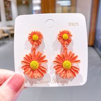 Korea's Hot Models Daisy Girl Simple Earrings Flower Earrings Wholesale Nihaojewelry sku image 49