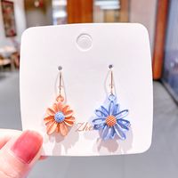 Korea's Hot Models Daisy Girl Simple Earrings Flower Earrings Wholesale Nihaojewelry sku image 4