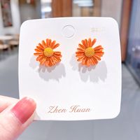 Korea's Hot Models Daisy Girl Simple Earrings Flower Earrings Wholesale Nihaojewelry sku image 16