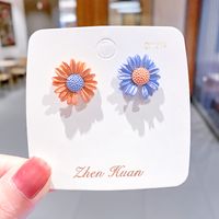 Korea's Hot Models Daisy Girl Simple Earrings Flower Earrings Wholesale Nihaojewelry sku image 17