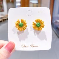 Korea's Hot Models Daisy Girl Simple Earrings Flower Earrings Wholesale Nihaojewelry sku image 18