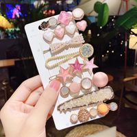 Korean Pearl Hairpin Side Clip Bangs Clip Set Broken Hair Small Clip Head Jewelry Wholesale sku image 2