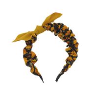 Korean Floral Folds Retro Thin-edge Bow Headband Wholesale Nihaojewelry main image 3