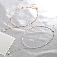 Simple Double-layer Pearl Fashion Korean Alloy Short Clavicle Chain Tide Choker Women's Necklace main image 4