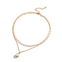 Simple Double-layer Pearl Fashion Korean Alloy Short Clavicle Chain Tide Choker Women's Necklace main image 6
