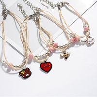 New Cartoon Cute Multi-layer Animal Student Hand Ornaments Simple Bracelet For Couple Hand Rope Wholesale main image 1