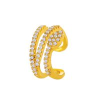 Retro Snake-shaped Ear Clips Simple Full Diamond C-shaped Ear Bone Clip Fashion Earrings Wholesale Nihaojewelry main image 6
