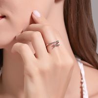 The New Korean Cross Ring Full Ring Opening Simple Index Finger Ring Wholesale Nihaojewelry main image 3