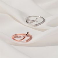 The New Korean Cross Ring Full Ring Opening Simple Index Finger Ring Wholesale Nihaojewelry main image 5