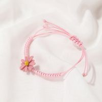 Simple Small Daisy Korean Hand-woven Red Rope Students Alloy Bracelet main image 4