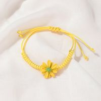 Simple Small Daisy Korean Hand-woven Red Rope Students Alloy Bracelet main image 5