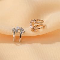 New Korean Pearl  Simple  Versatile Zircon Ear Clip Pierced Earrings Wholesale Nihaojewelry main image 5