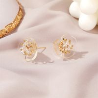 New Sweet Flower Beautiful Fairy Pearl Flower Women's Silver Needle Alloy Earrings Wholesale main image 5