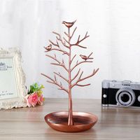 Creative Jewelry Holder Bird Tree Metal Earring Holder Necklace Storage Rack Jewelry Storage Display Stand main image 3