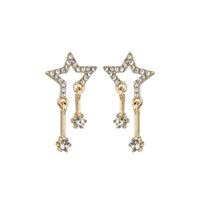 S925 Sterling Silver Diamond  Korean Five-pointed Star Zircon Crystal Fashion Earrings Wholesale Nihaojewelry main image 6