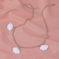 New Exaggerated Cloud Pendant  Cartoon White Cloud Simulation Alloy  Necklaces For Women main image 4