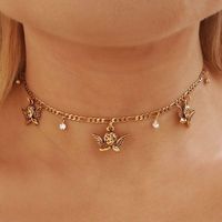 New Cute Fashion Little Angel Pendant Retro Alloy Clavicle Chain Necklace main image 6