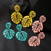 Fashion Bohemian Exaggerated Leaf Wild Earrings For Women main image 6